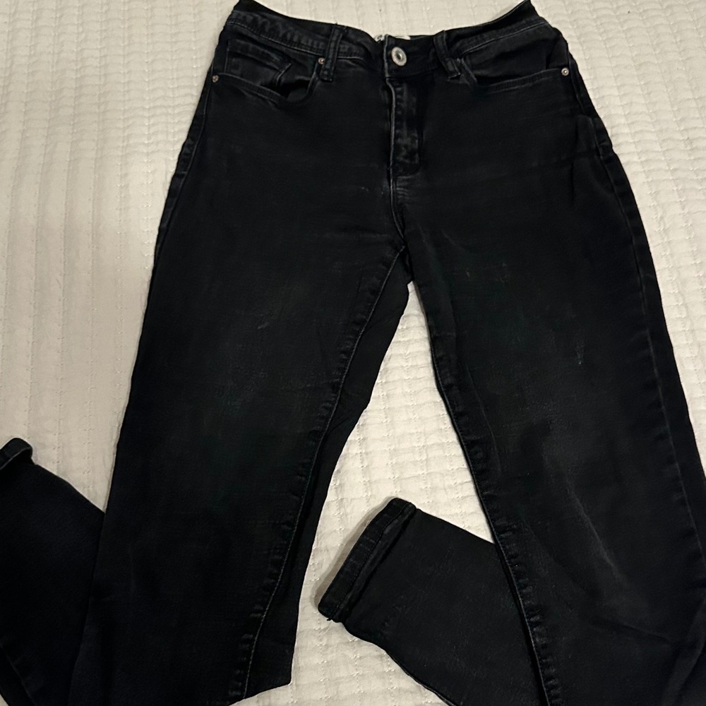 California Vintage Skinny Jeans Womens 5 Black Excellent High Rise Stretch Denim
